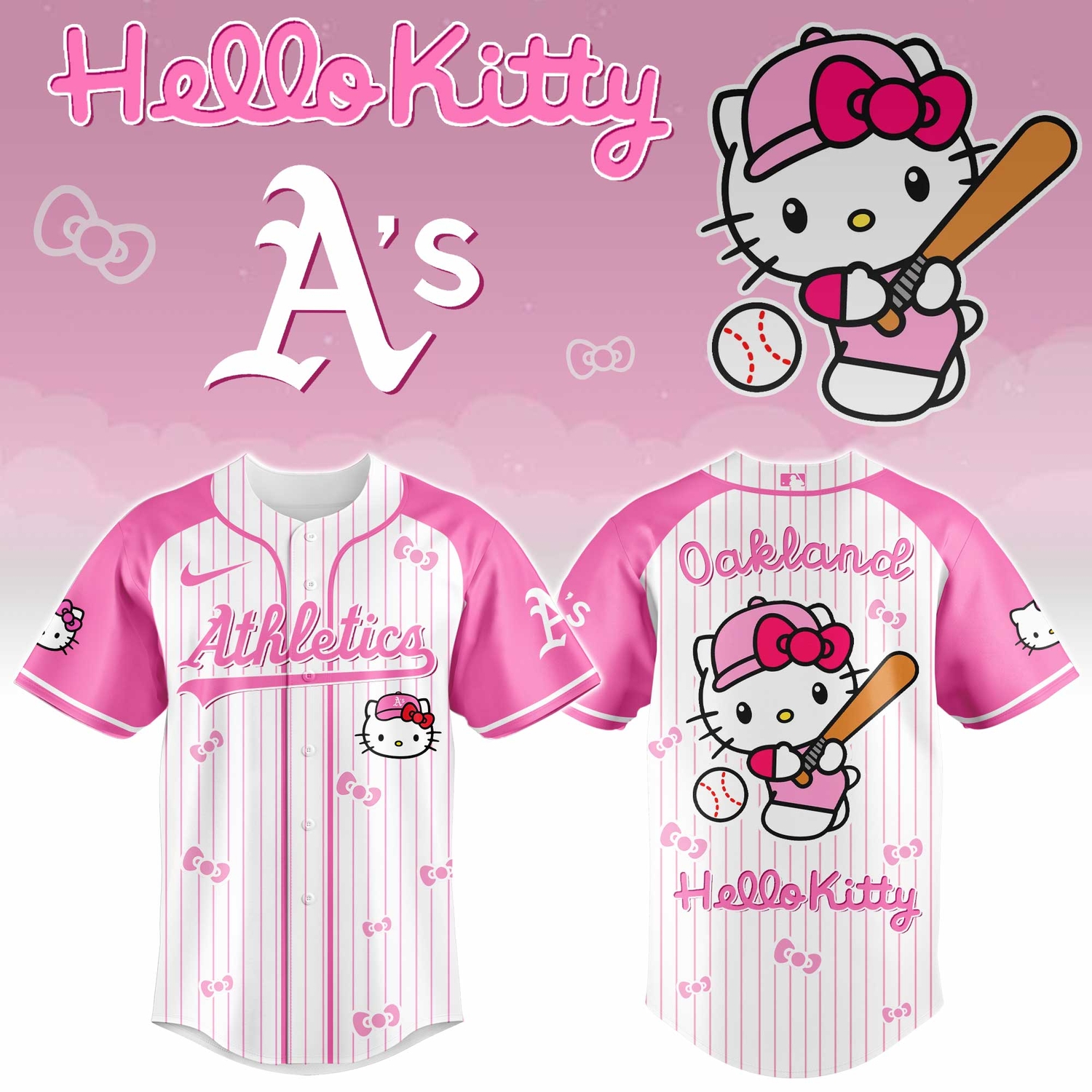 Oakland Athletics x Hello Kitty 2026 Limited Editions Jersey Ver 2