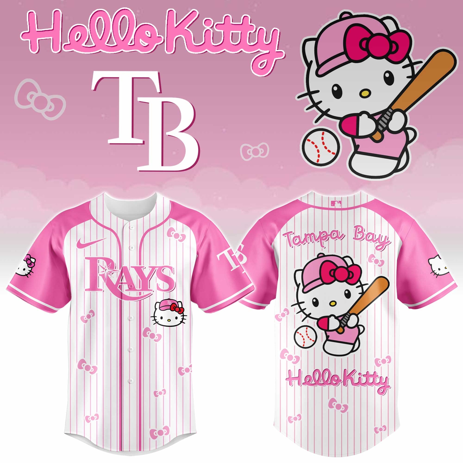 Tampa Bay Rays x Hello Kitty 2026 Limited Editions Jersey Ver 2