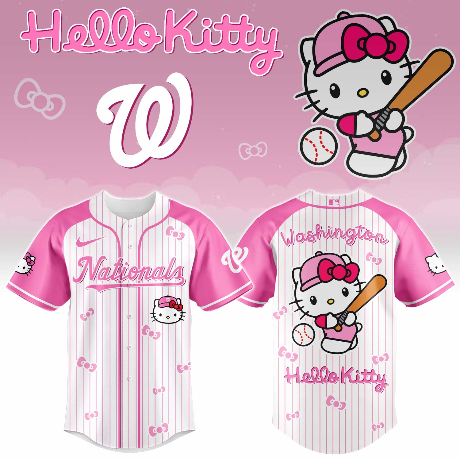 Washington Nationals x Hello Kitty 2026 Limited Editions Jersey Ver 2