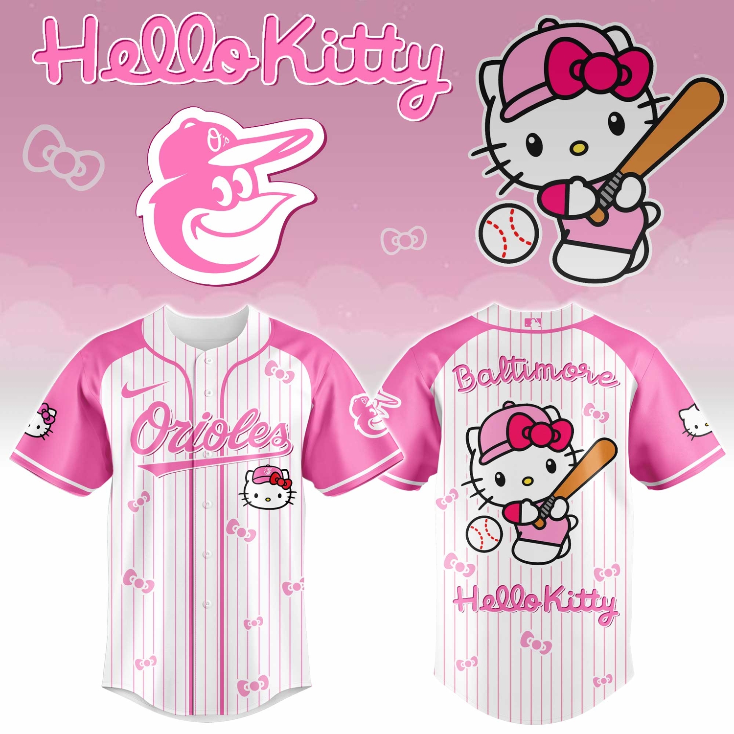 Baltimore Orioles x Hello Kitty 2026 Limited Editions Jersey Ver 2
