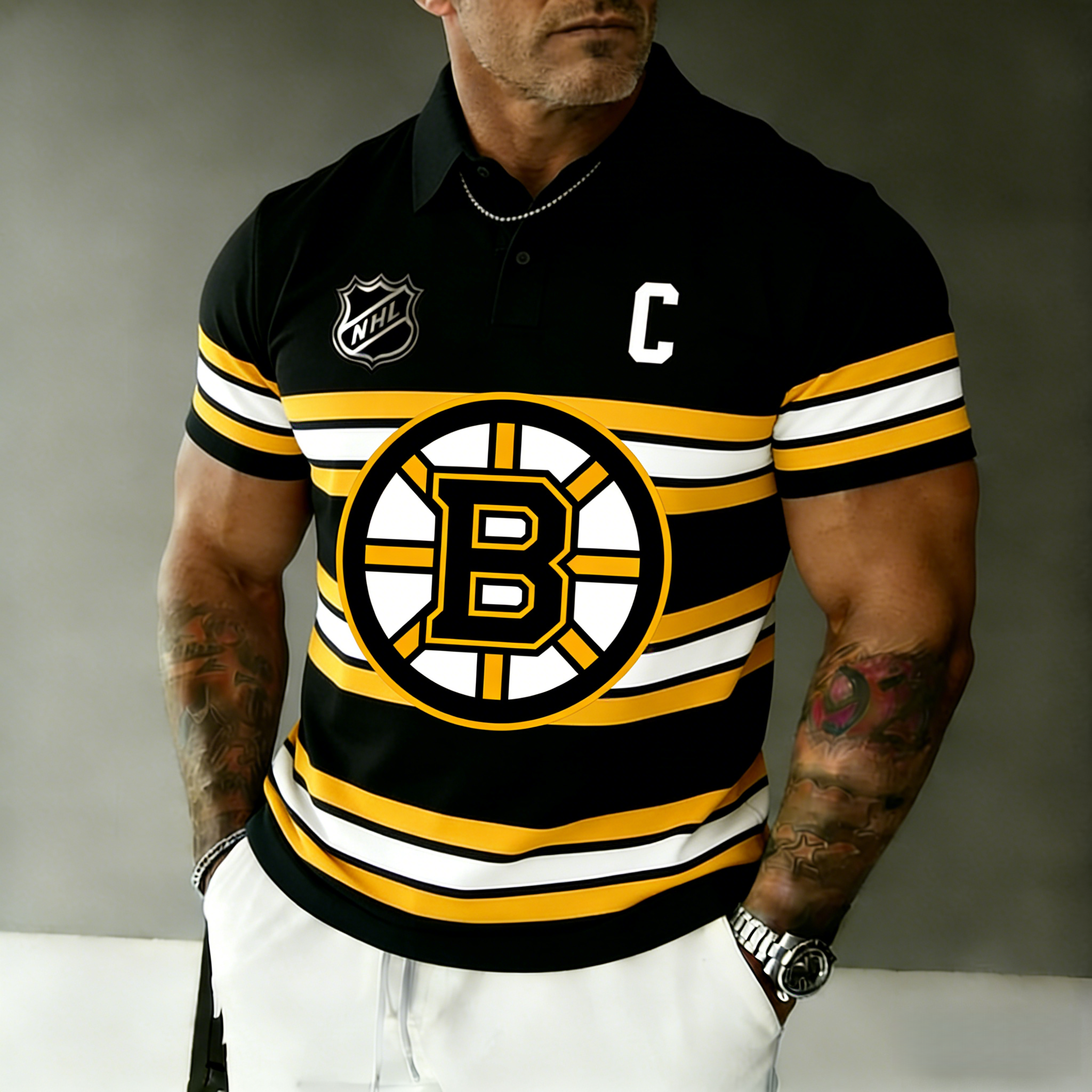 Boston Bruins captain's polo shirt