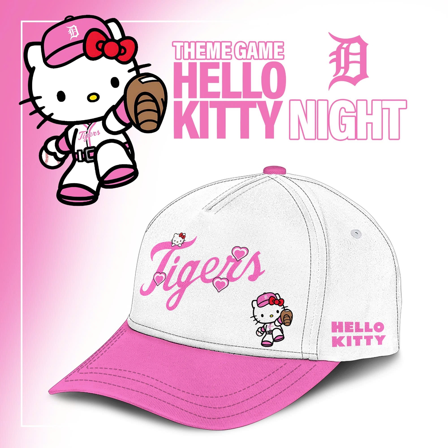 Detroit Tigers x Hello Kitty Night 2026 Limited Fan Jersey