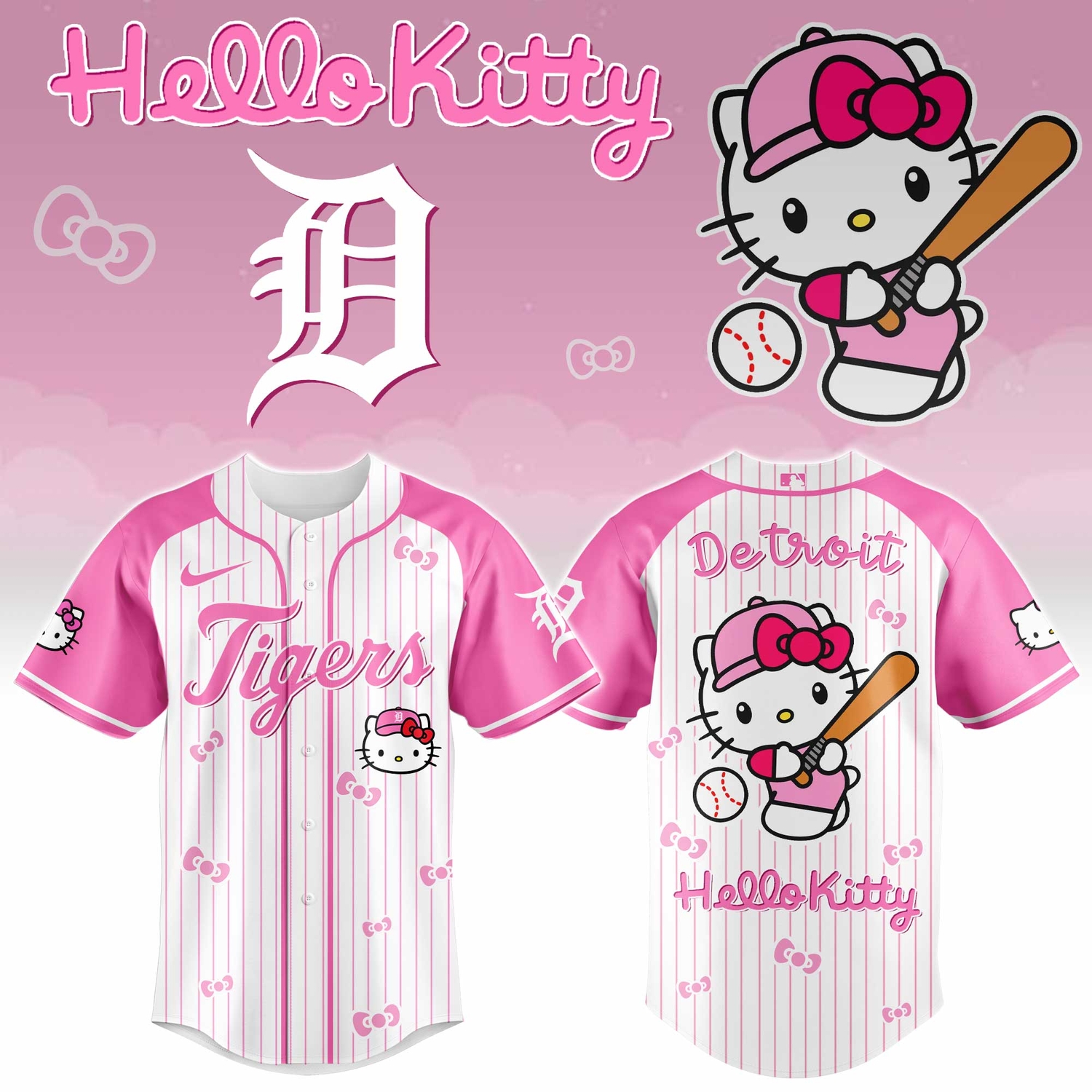 Detroit Tigers x Hello Kitty 2026 Limited Editions Jersey Ver 2