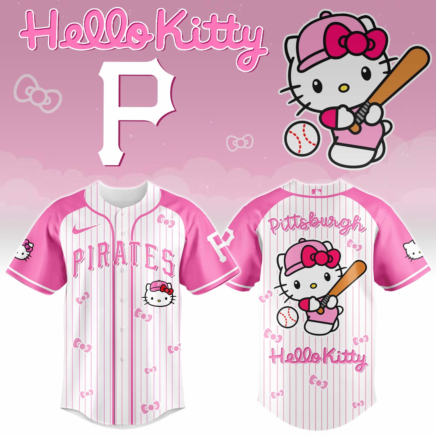 Pittsburgh Pirates x Hello Kitty 2026 Limited Editions Jersey Ver 2