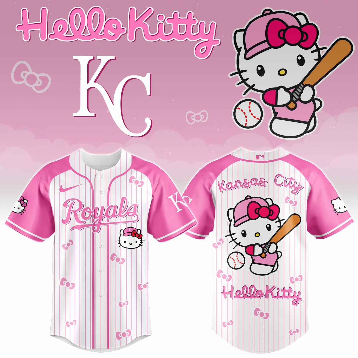 Kansas City Royals x Hello Kitty 2026 Limited Editions Jersey Ver 2