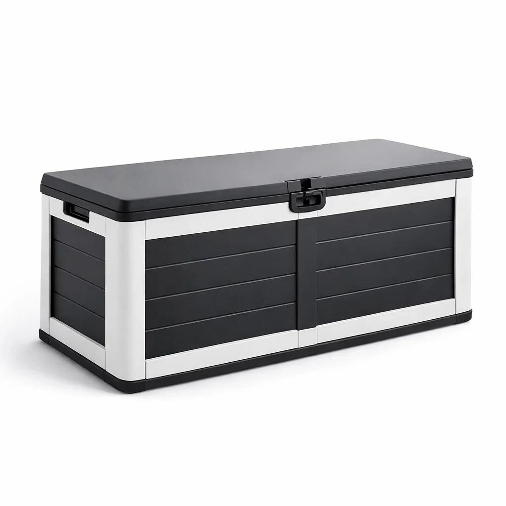 Contenitore in plastica nero e grigio 120x50x60 cm-NOOKHAVENZ