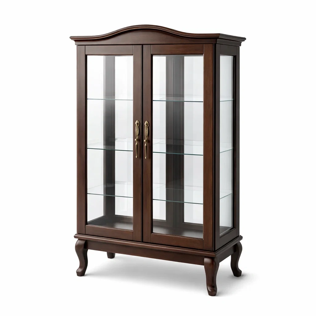 Vetrina in legno massello con ante in vetro temperato-NOOKHAVENZ