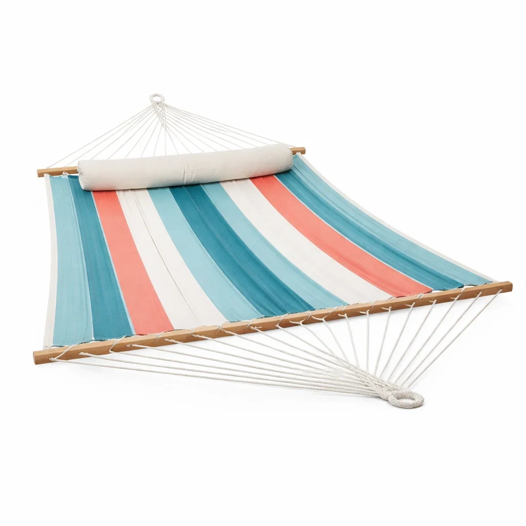 Amaca in tessuto multicolore con cuscino-NOOKHAVENZ