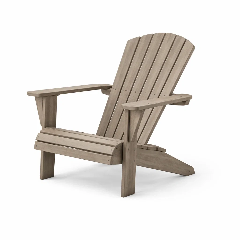 Sedia Adirondack in legno massello grigio chiaro-NOOKHAVENZ