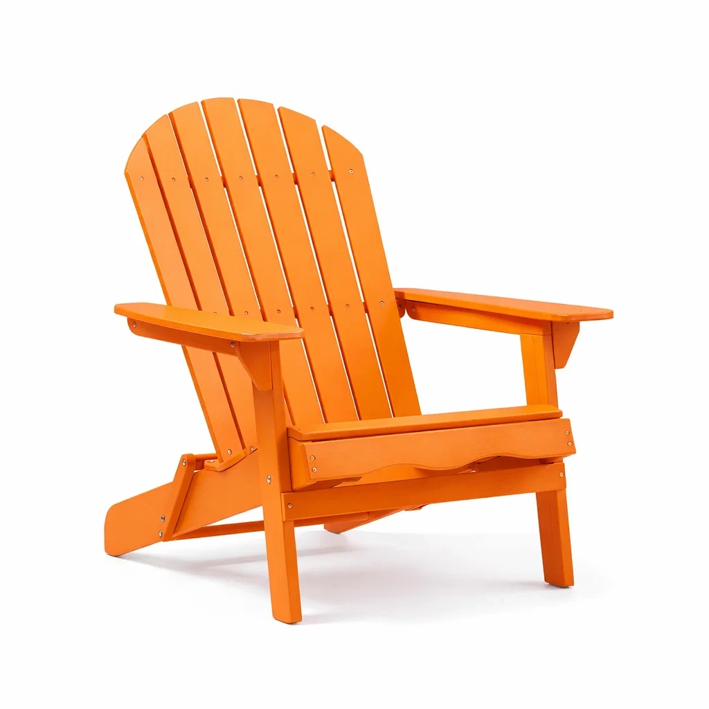 Sedia Adirondack in legno arancione da esterno-NOOKHAVENZ