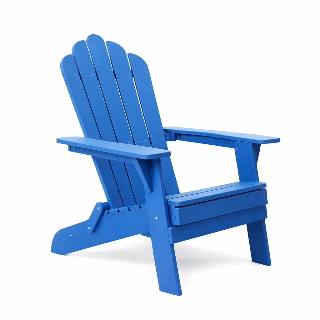Sedia Adirondack in legno composito blu da esterno 105x92x78 cm-NOOKHAVENZ
