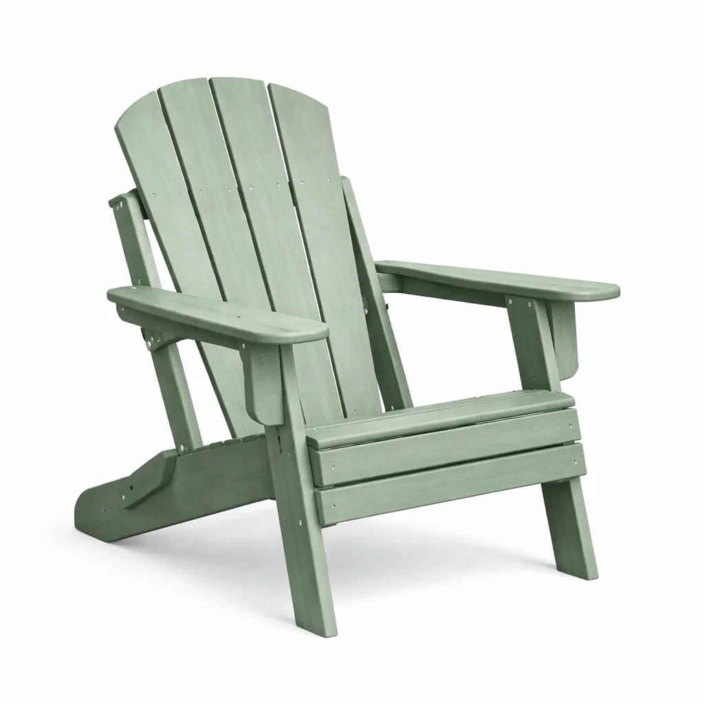Sedia Adirondack da esterno in legno di pino verde-NOOKHAVENZ