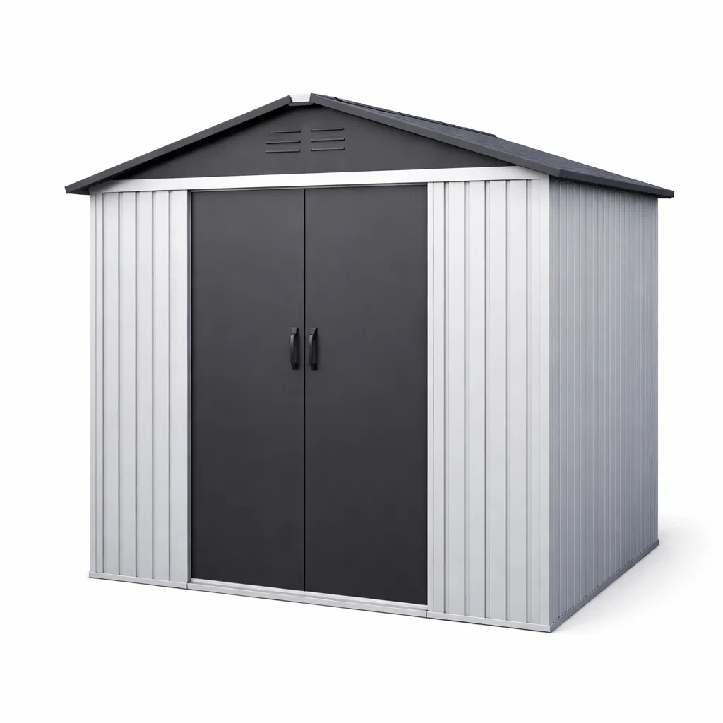 Capanno da giardino in metallo grigio e antracite-NOOKHAVENZ