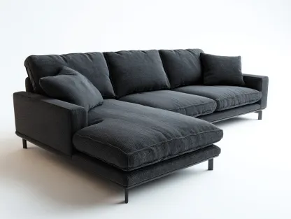 Sofás rinconeros tapizado tela 275x170x85 cm - Gris oscuro - Diseño contemporáneo-Denupbay