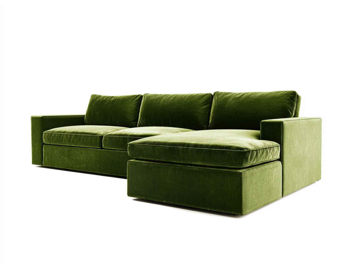 Sofás rinconeros tapizado tela 280x175x85 cm - Verde - Diseño contemporáneo-Denupbay