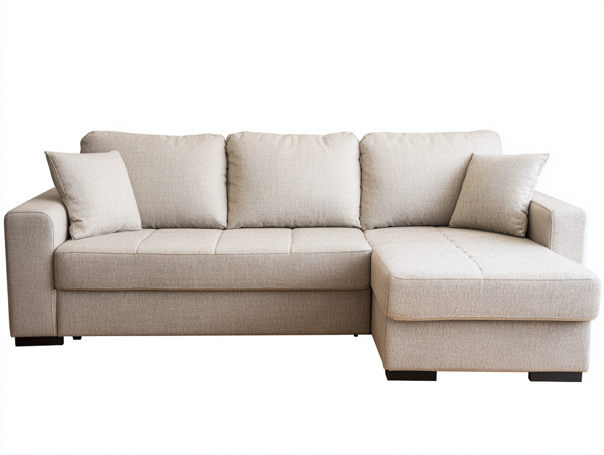 Sofás rinconeros tapizado 255x160x85 cm - tejido textil - beige - diseño moderno-Denupbay