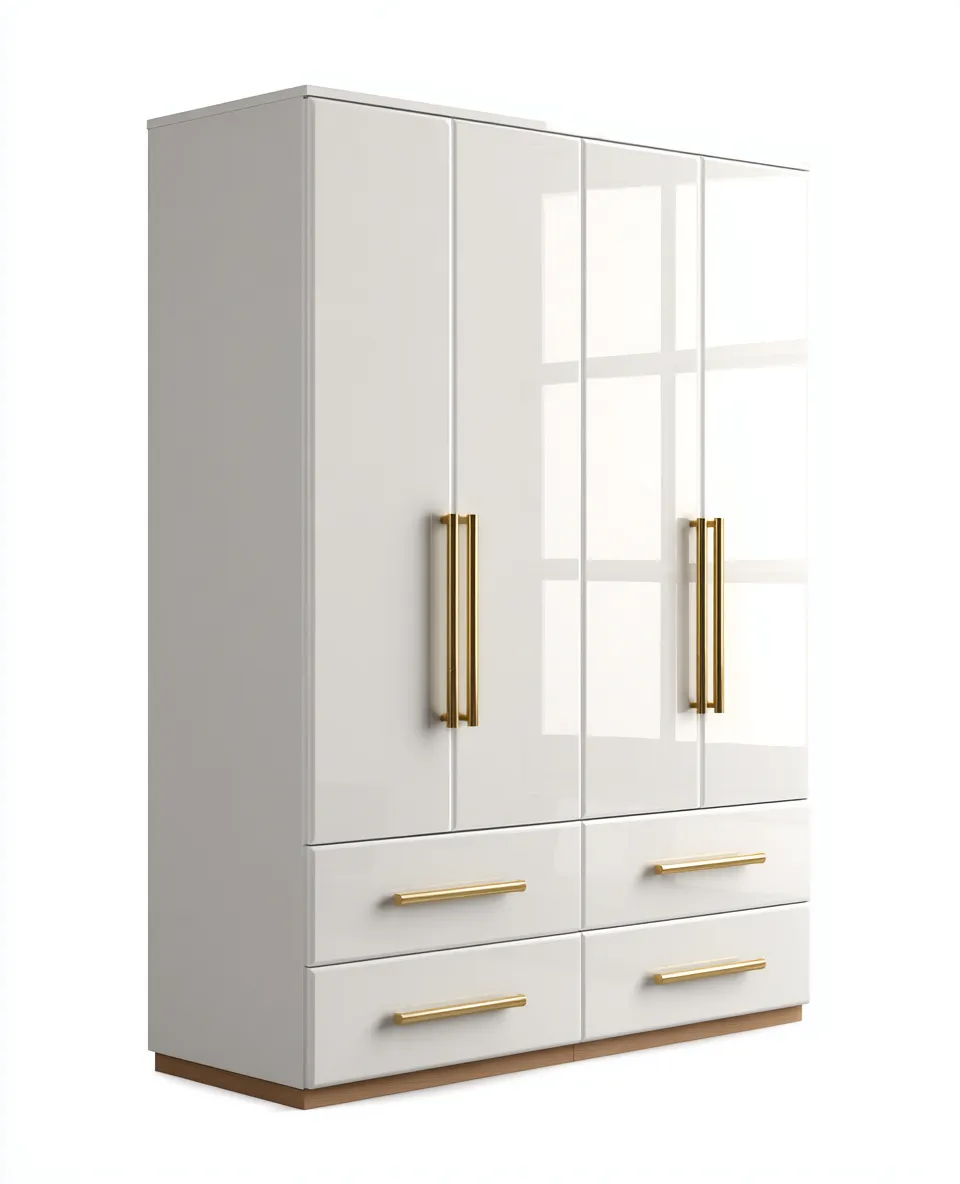 Armarios de dormitorio acabado lacado 180x60x210 cm - blanco - diseño moderno-Denupbay