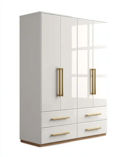 Armarios de dormitorio acabado lacado 180x60x210 cm - blanco - diseño moderno-Denupbay