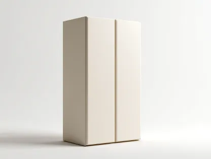 Armarios 2 puertas acabado liso 100x55x200 cm - Blanco crema - Diseño minimalista-Denupbay