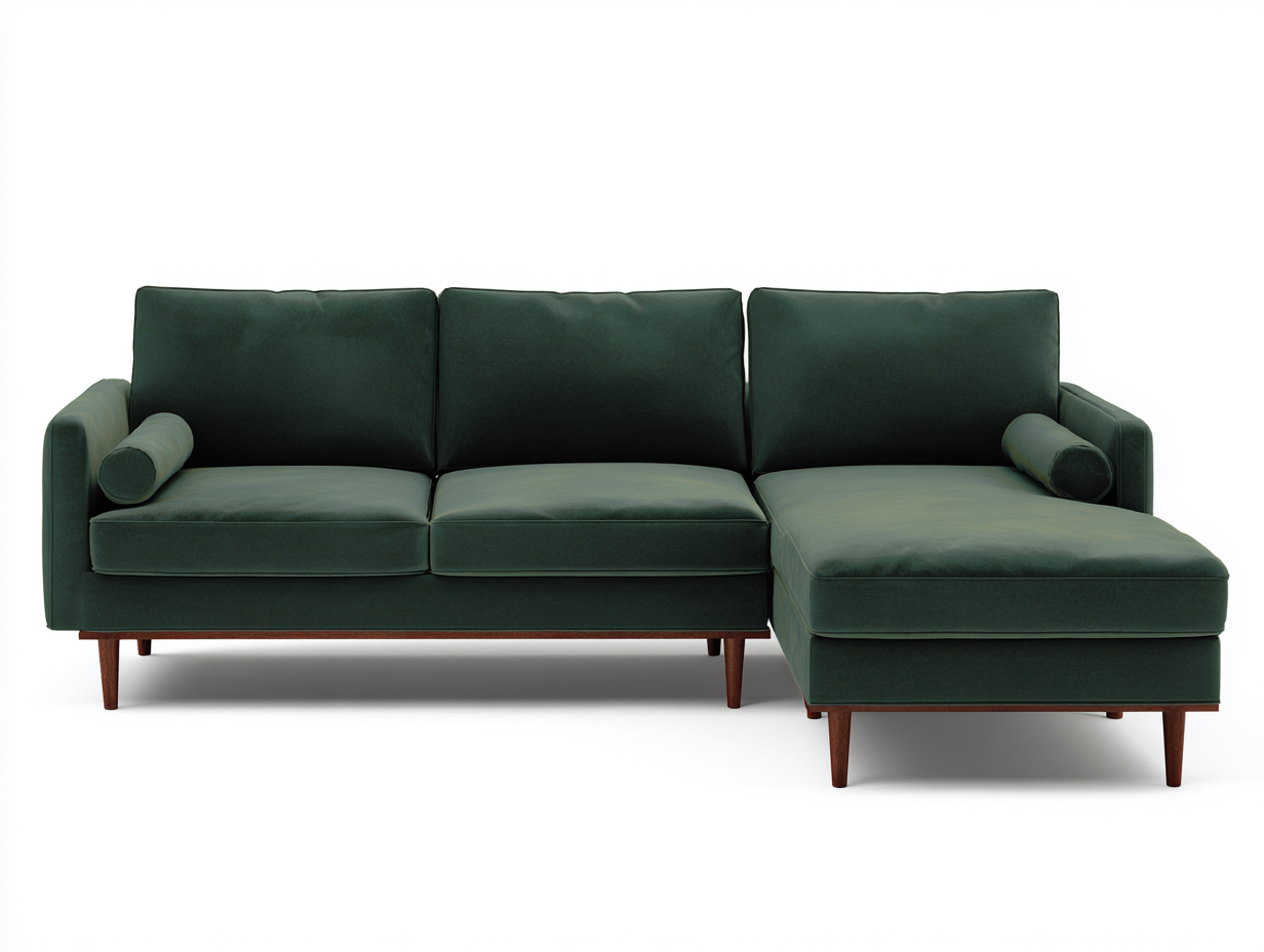 Sofás rinconeros tapizados tejido textil 270x160x85 cm - verde oscuro - diseño moderno-Denupbay