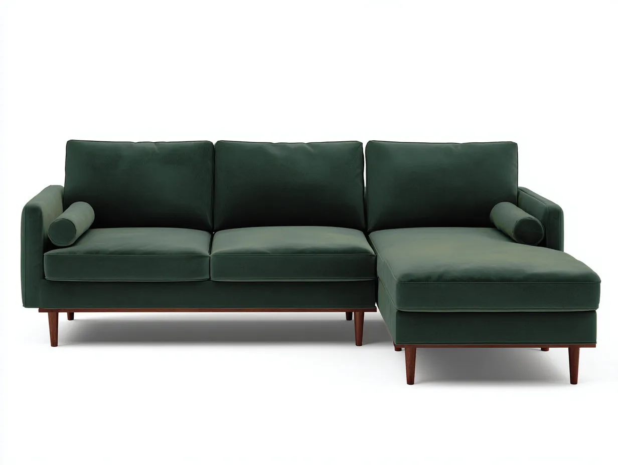 Sofás rinconeros tapizados tejido textil 270x160x85 cm - verde oscuro - diseño moderno-Denupbay