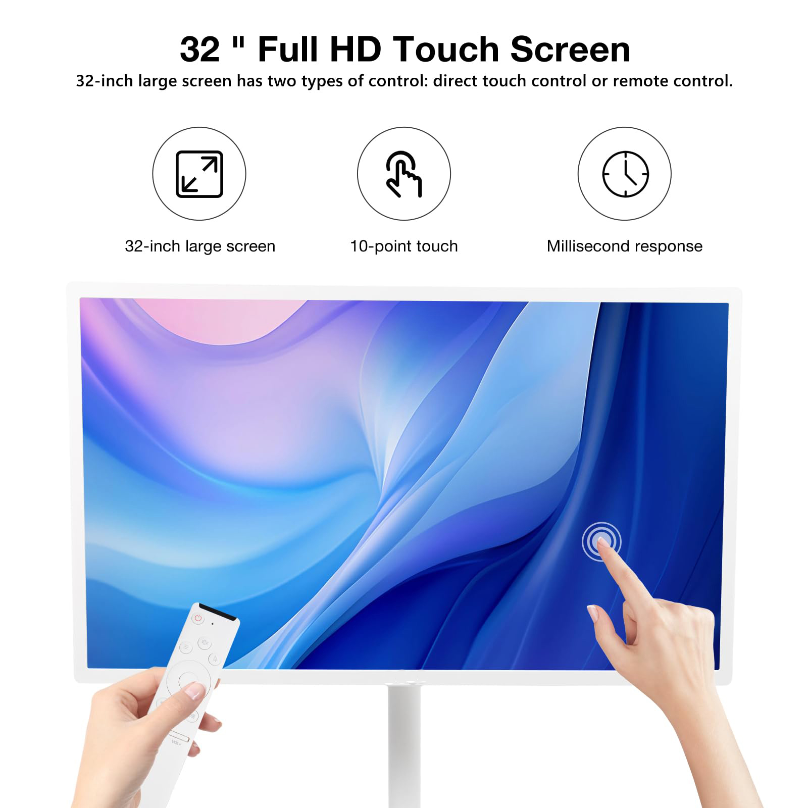 🎉Last Day 80% Off⏰️Smart Portable TV With Touchscreen Monitor, 2k Rotatable Screen