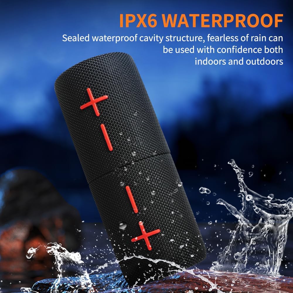 2 in 1 Magnetic Dual Splittable Bluetooth Speaker, IPX6 Waterproof Split Portable Wireless Speaker with 20W Loud Stereo Sound, Bluetooth V5.3, 24H Playtime, Multiple pairing for Home,Outdoor or Travel