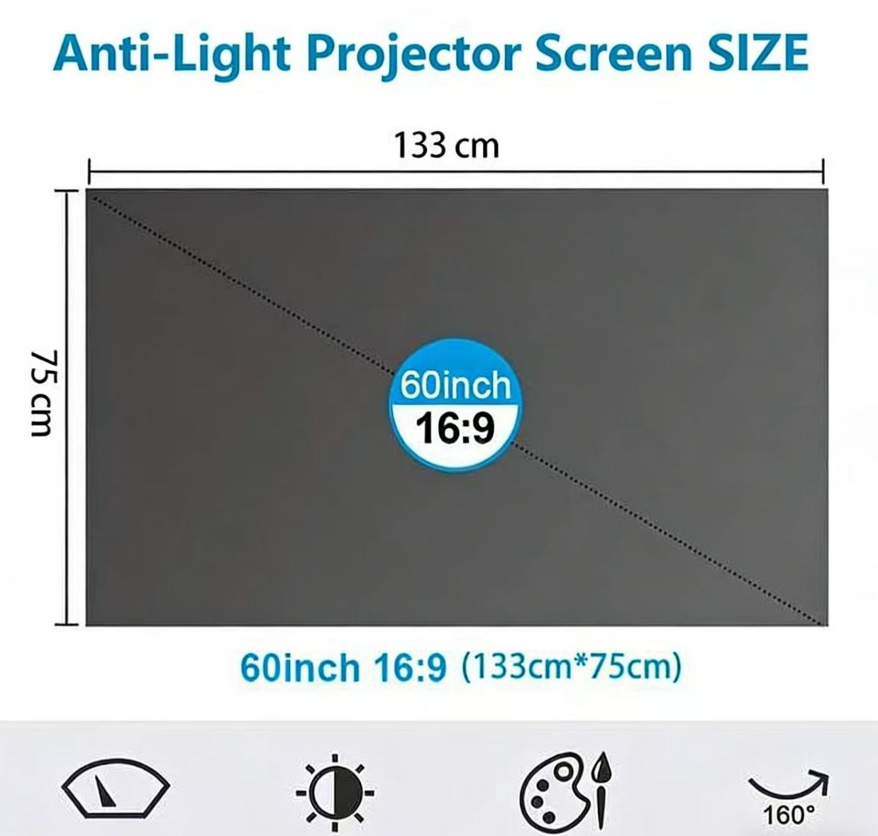 Anti-light Compatible 4K Screen (16:9)🎥✨