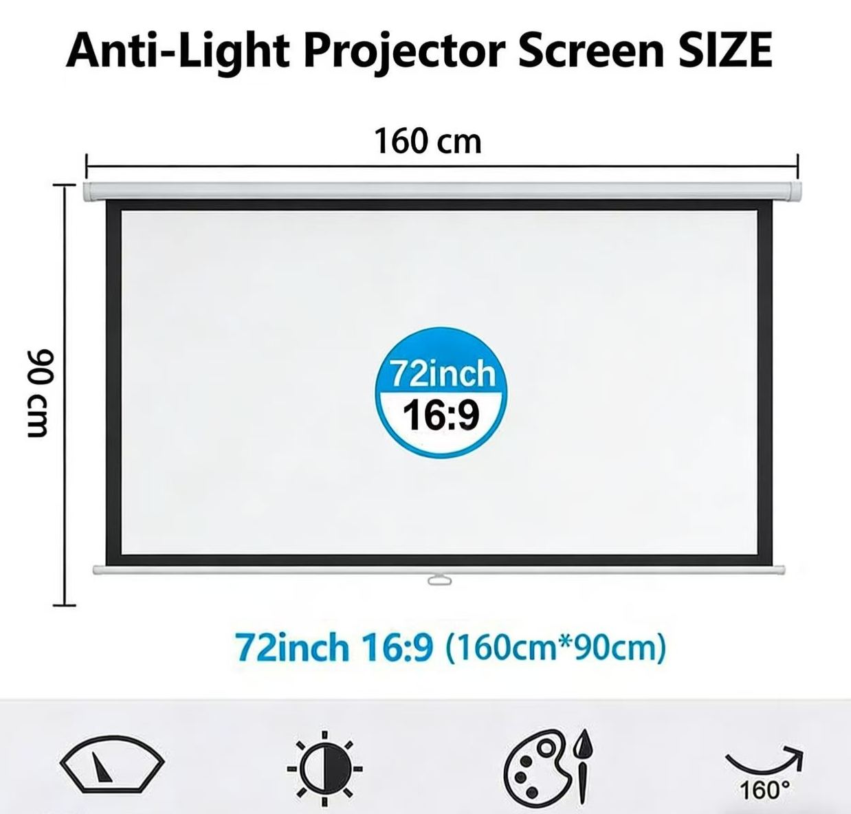 Anti-light Compatible 4K Screen (16:9)🎥✨