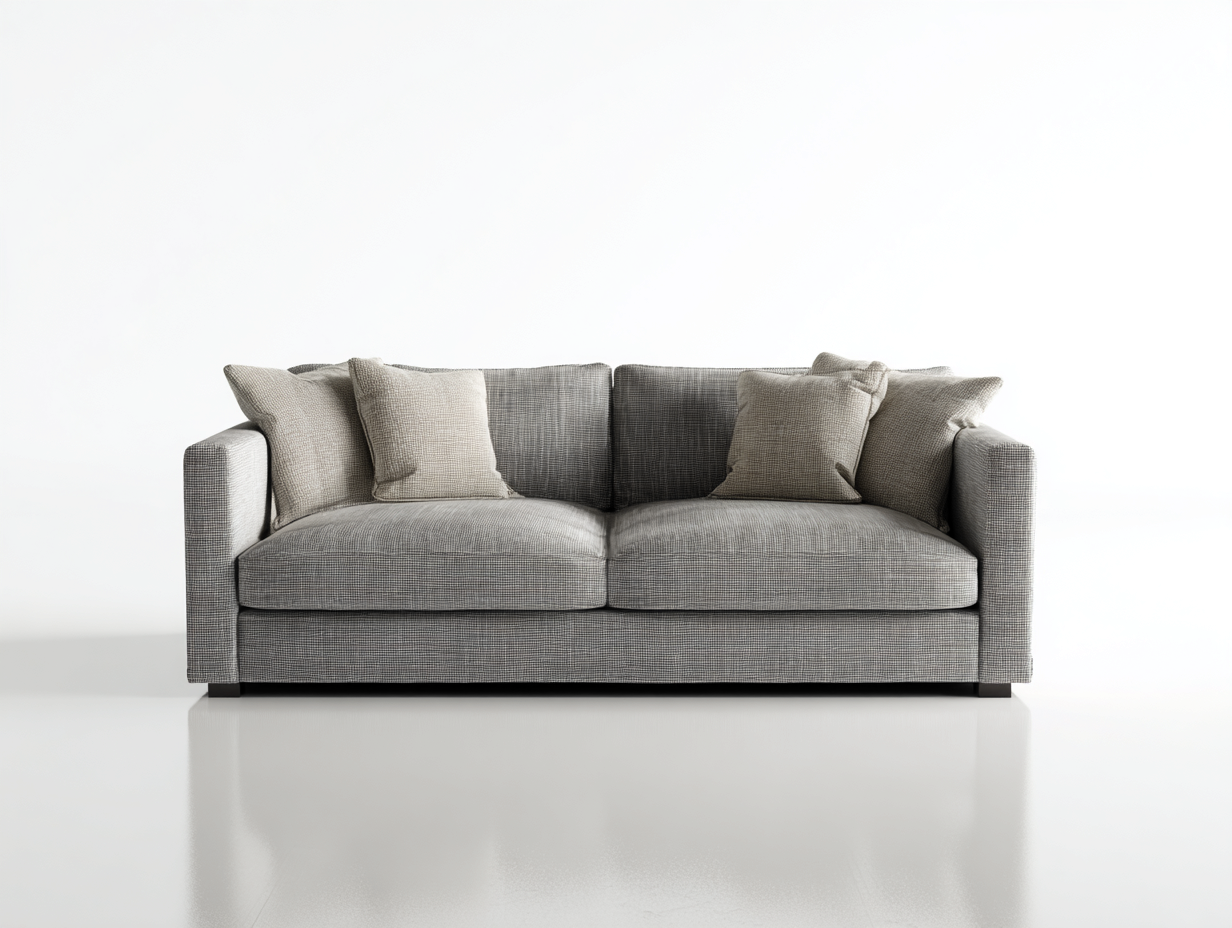 Divano 2 posti 160x88x88 cm Grigio chiaro Stile moderno