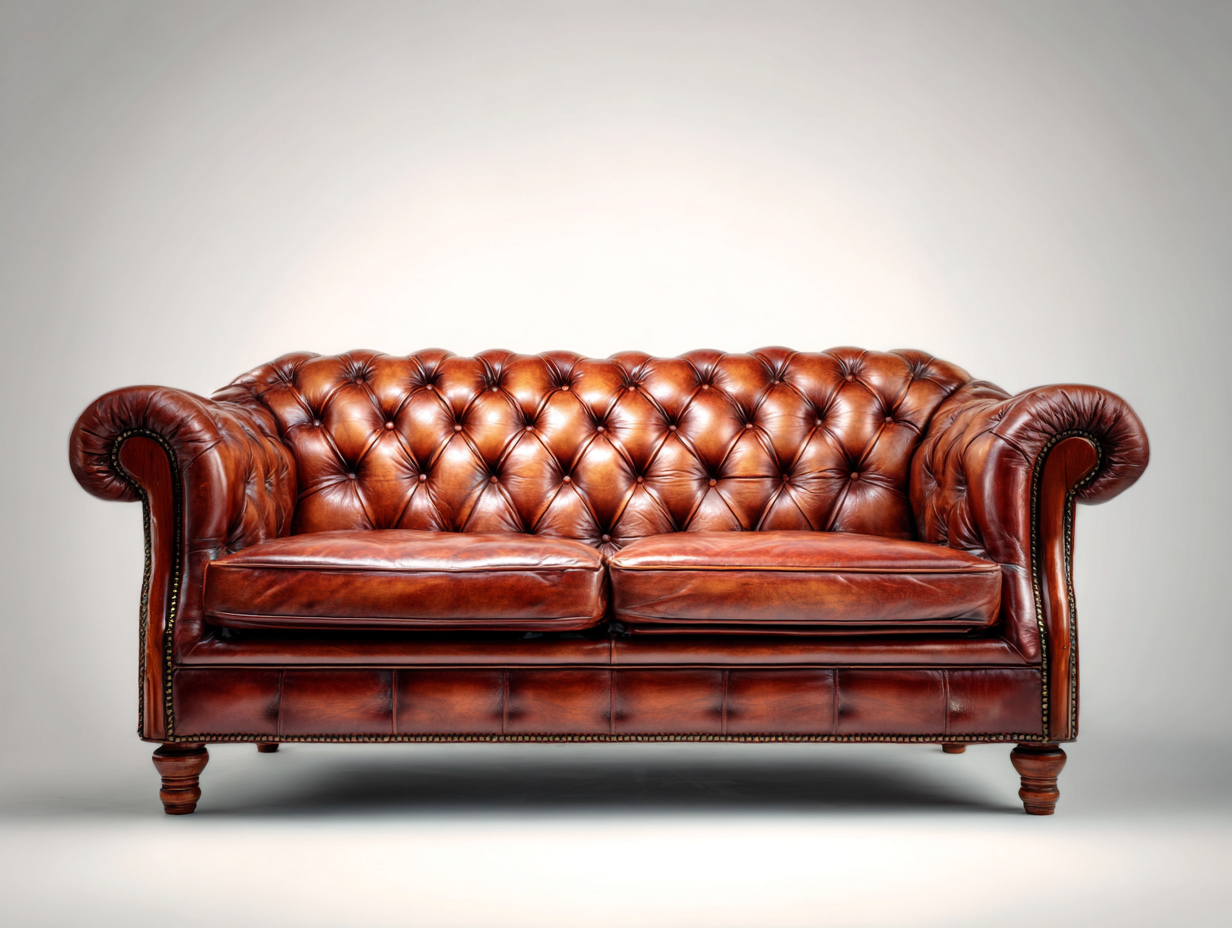 Divano 2 posti 158x88x88 cm Marrone scuro Stile Chesterfield in pelle