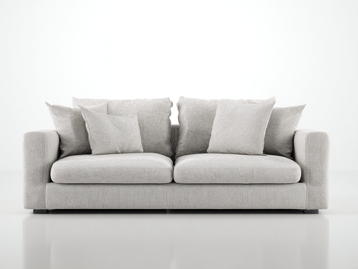 Divano 2 posti 162x88x88 cm Grigio chiaro Stile moderno