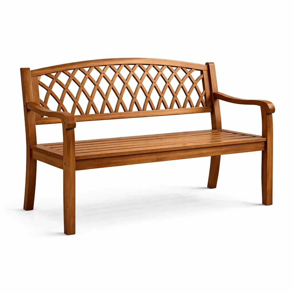 Panchina da giardino in legno di acacia marrone-ZENVIBESZZZ