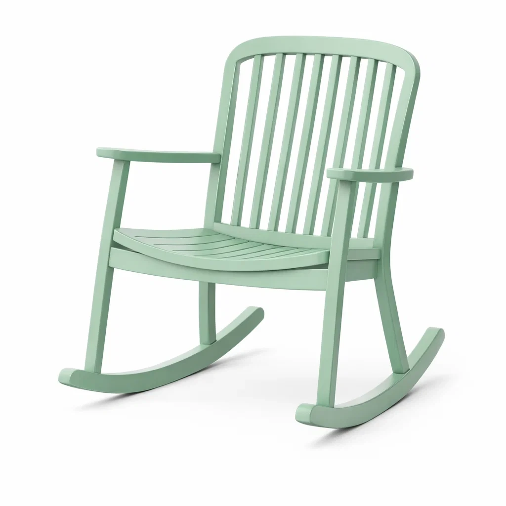 Sedia a dondolo in alluminio verde menta-ZENVIBESZZZ