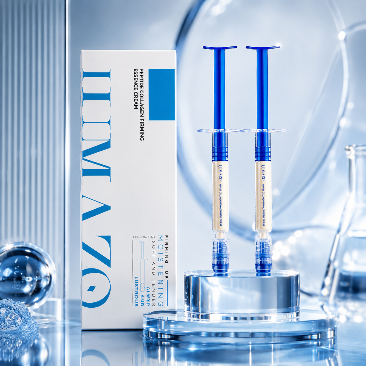 LUMAZO-Polypeptide Collagen Elastic Essence Cream Moisturizing Hydrating Firming Low Irritating Serum