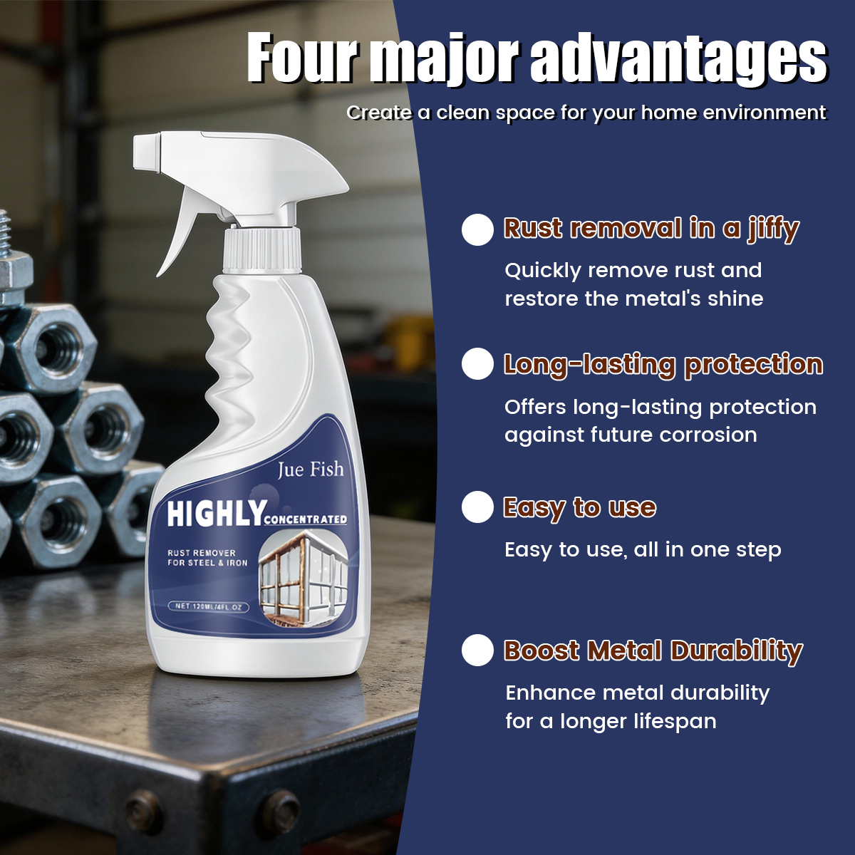 [German Craftsmanship] Multi-functional metal rust remover, stainless steel cleaner, rust remover