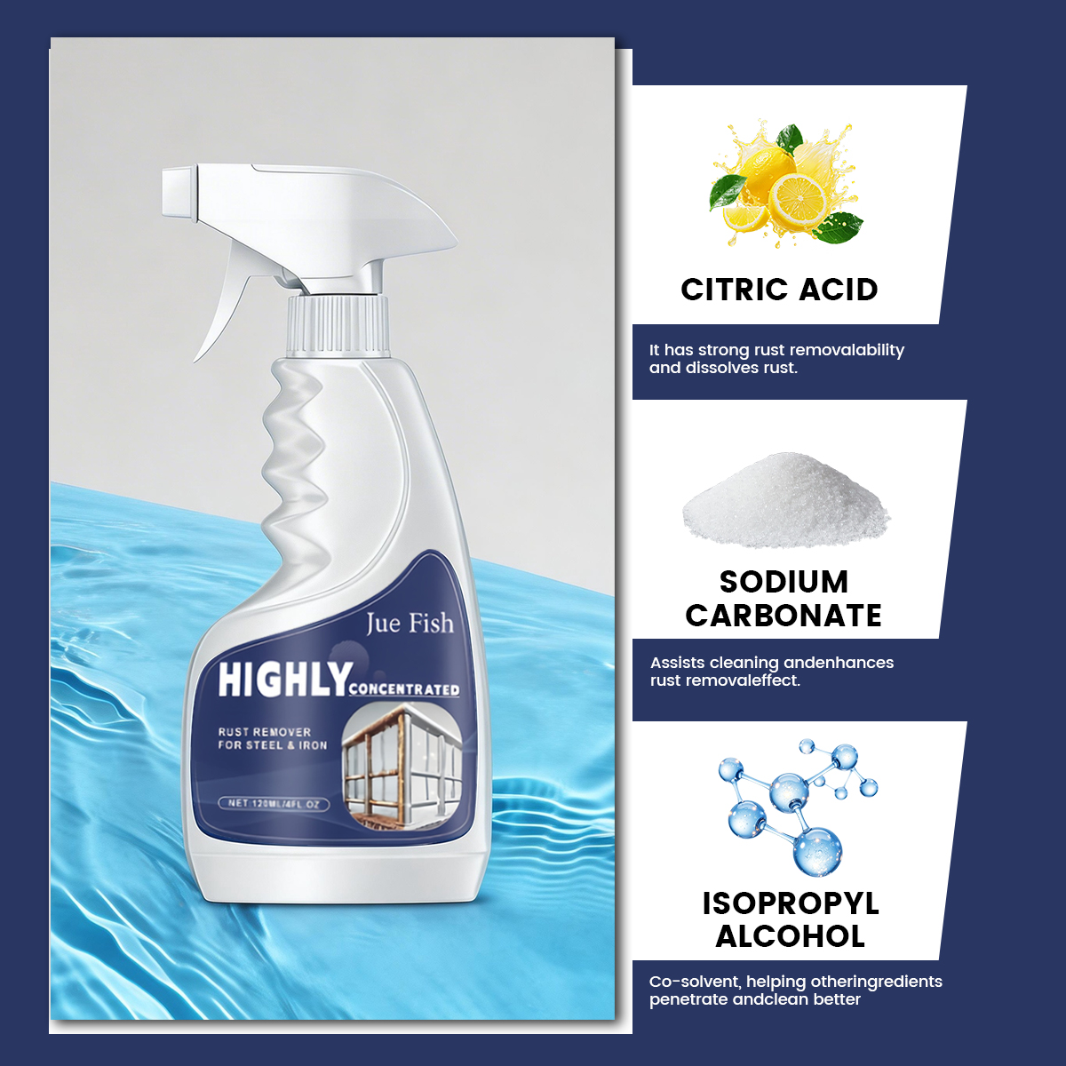 [German Craftsmanship] Multi-functional metal rust remover, stainless steel cleaner, rust remover