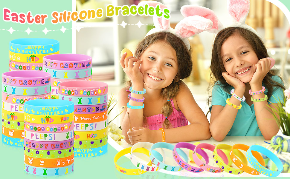 JUNEBRUSHS Easter Silicone Bracelets