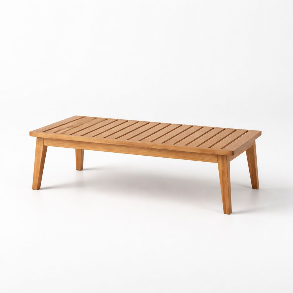 Acacia Wood Slatted Coffee Table Rectangular Brown 100x50x30 cm