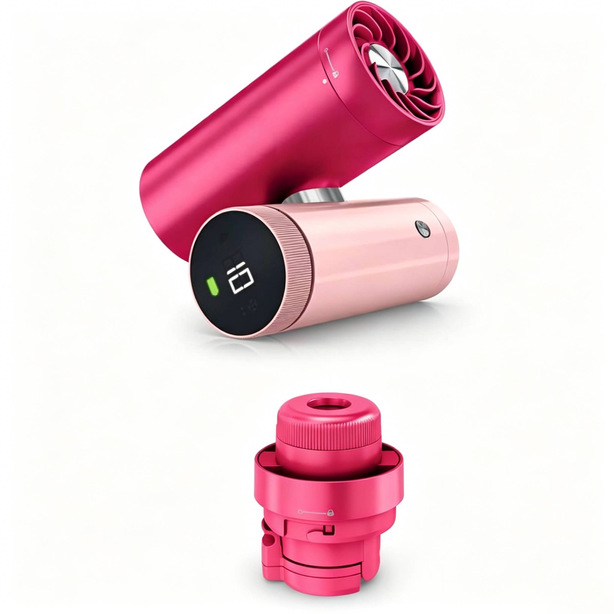 The 2-in-1 Personal Cooling System with Fan, Dry-Touch Mist – Portable, Handheld, Rose Gold