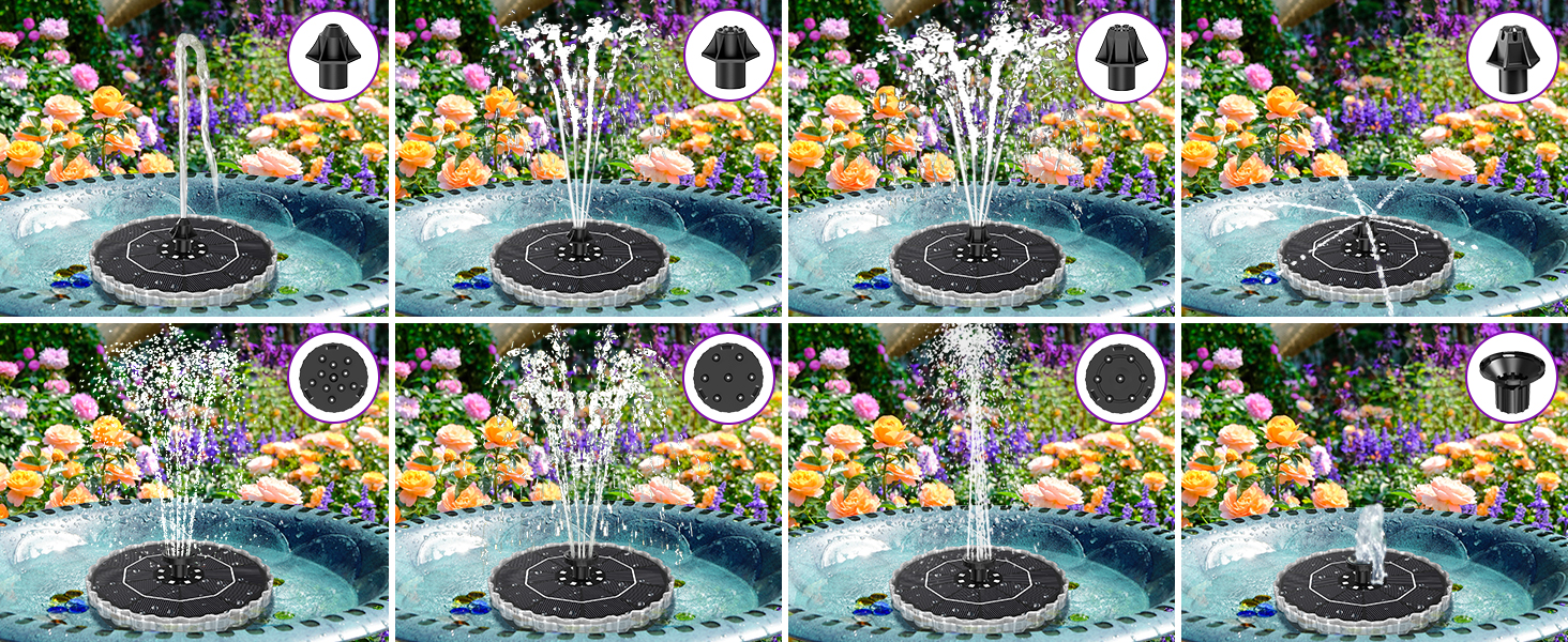 solar powered water fountain