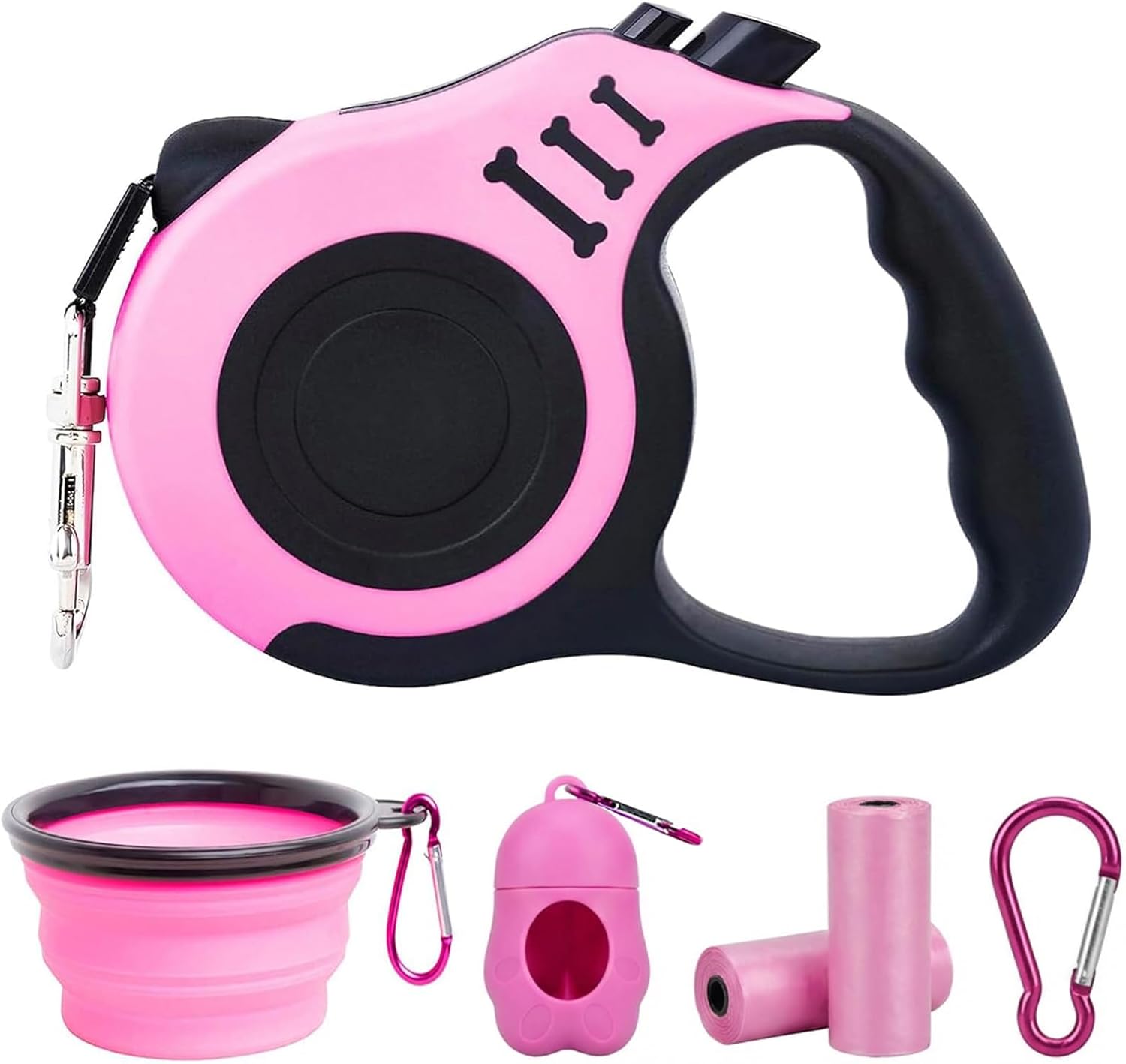 Retractable Dog,Bowl,Dispenser,Waste Bags, for Small Medium Dogs