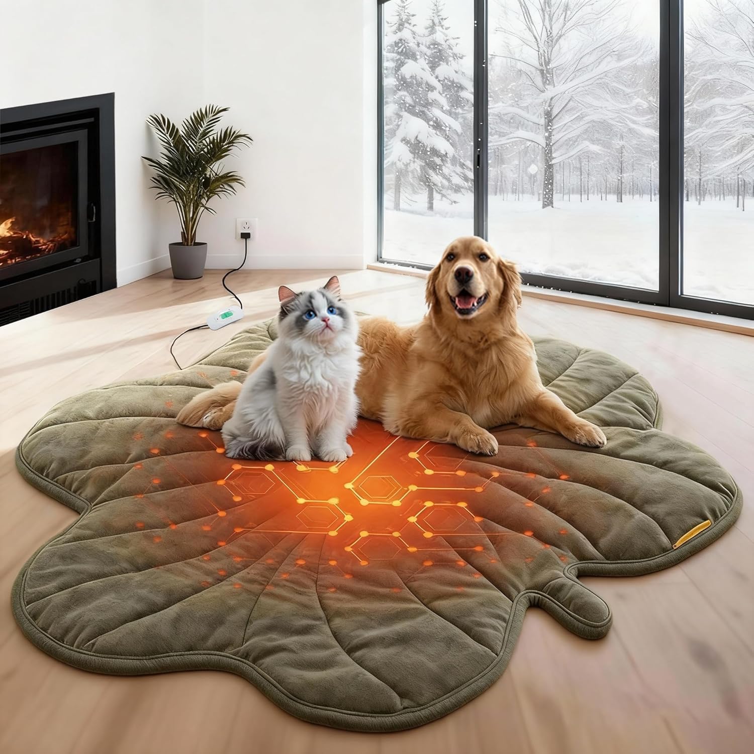 🎉Last Day 50% OFF⏰️ Dog Heating Pad Waterproof Electric Heated Beds