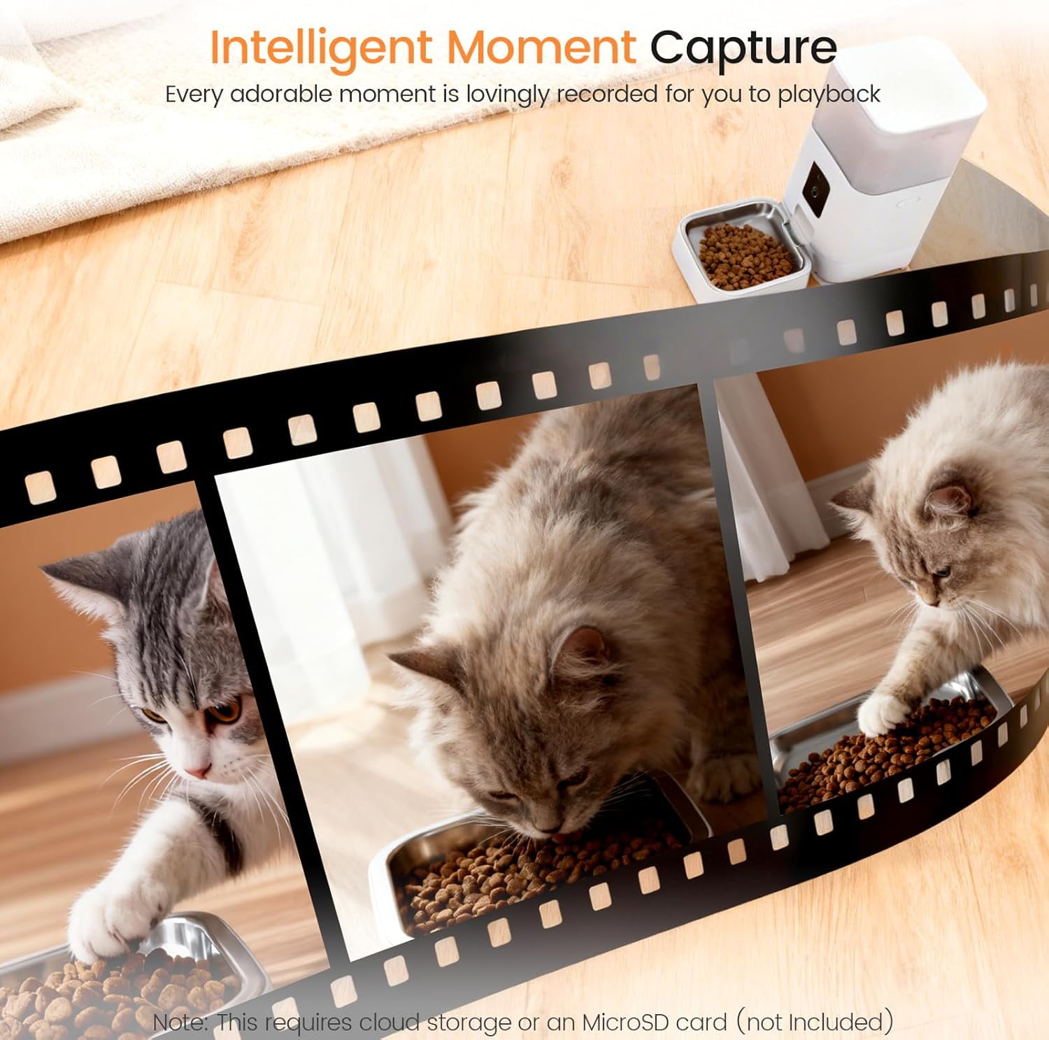 Smart Pet Feeder with Camera & Audio 6L,5G WiFi APP Control,Dual Power for Dogs