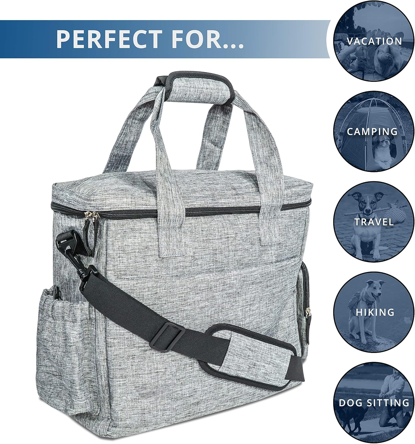 Approved Backpack with Foldable Bowls & Food Containers for Dogs
