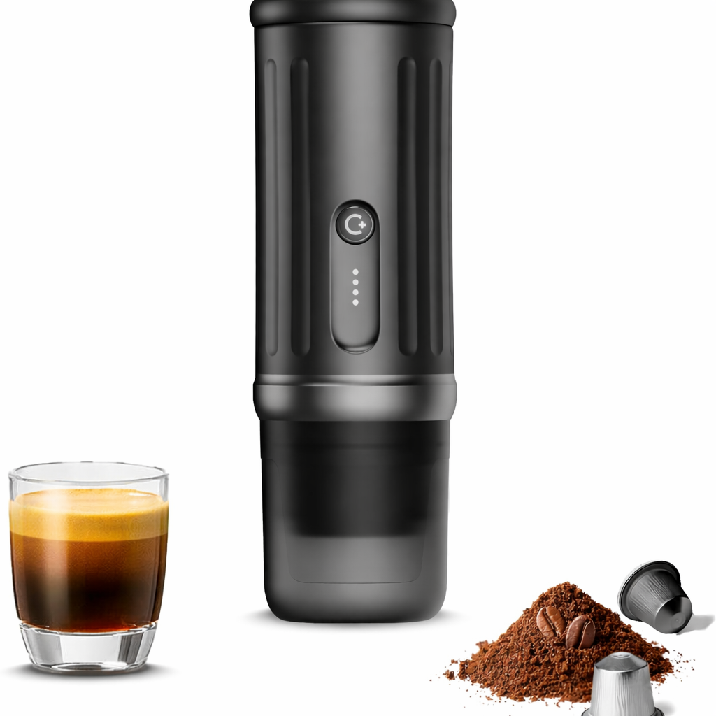 Self-Heating Portable Espresso Machine,Electric Coffee Maker for Camping,Hiking,Office,Car,Travel
