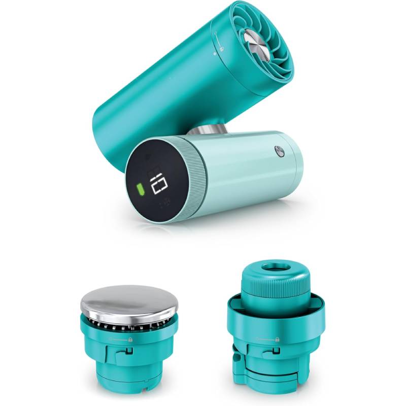 The 2-in-1 Personal Cooling System with Fan, Dry-Touch Mist – Portable, Handheld, Rose Gold