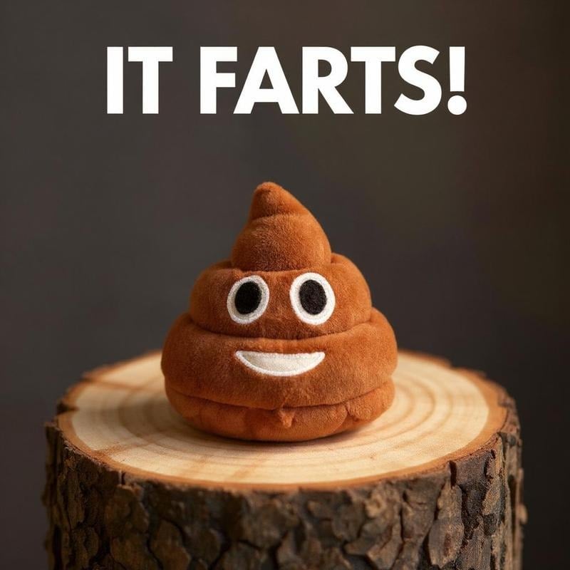 Funny Talking Poop Plush Toy – Makes Fart Sounds!