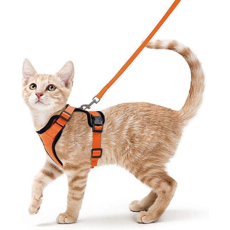 Reflective Strips Cat Leash Set 11 Color Vest Harnesses
