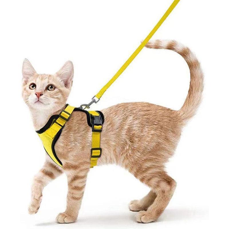 Reflective Strips Cat Leash Set 11 Color Vest Harnesses